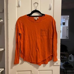 Michael Kors orange long sleeve top